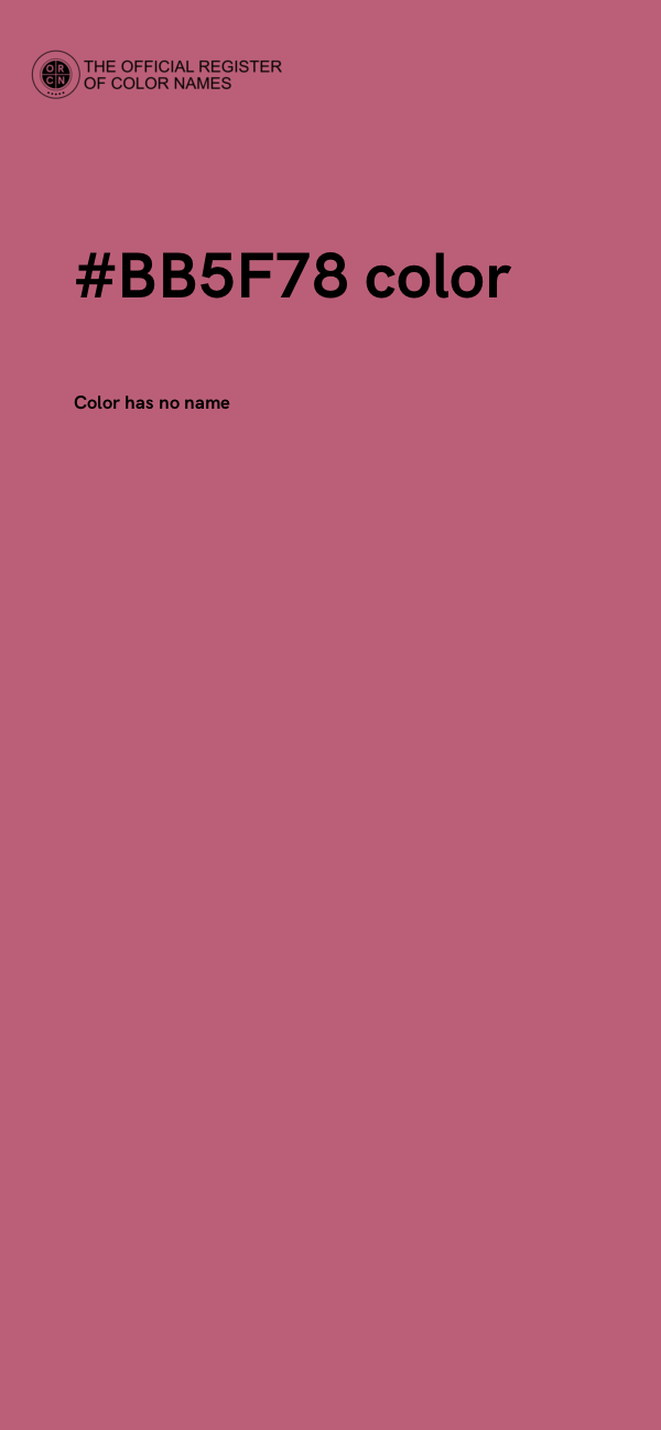 #BB5F78 color image