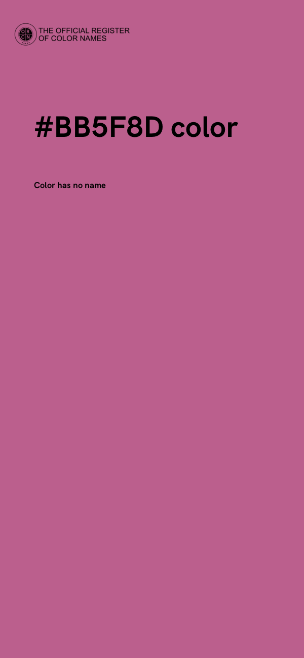 #BB5F8D color image