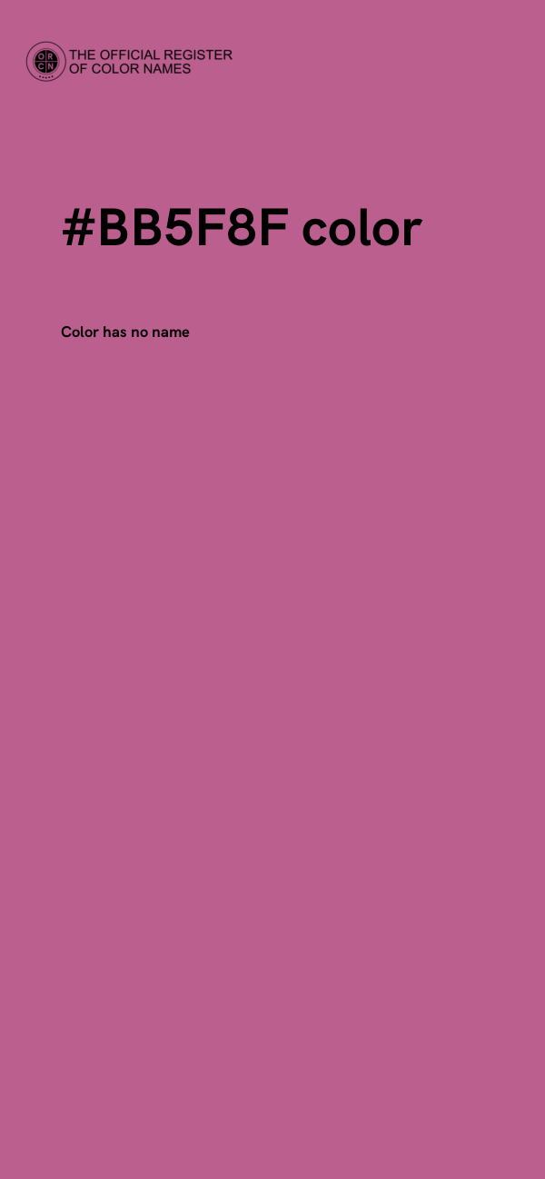 #BB5F8F color image