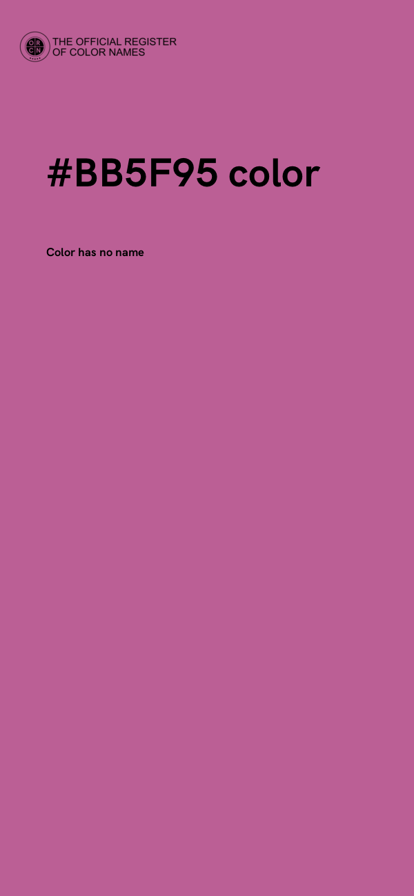 #BB5F95 color image