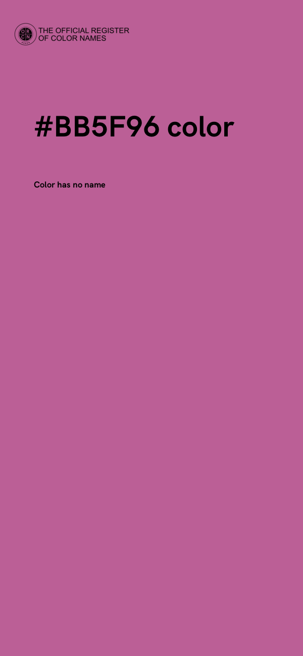 #BB5F96 color image