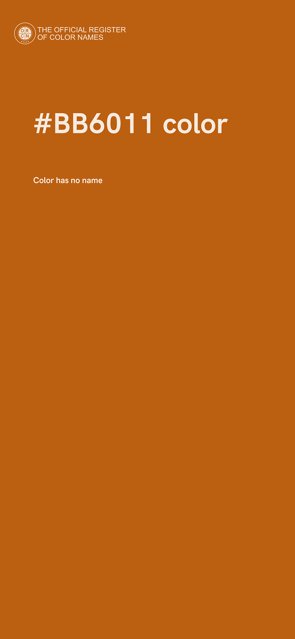 #BB6011 color image