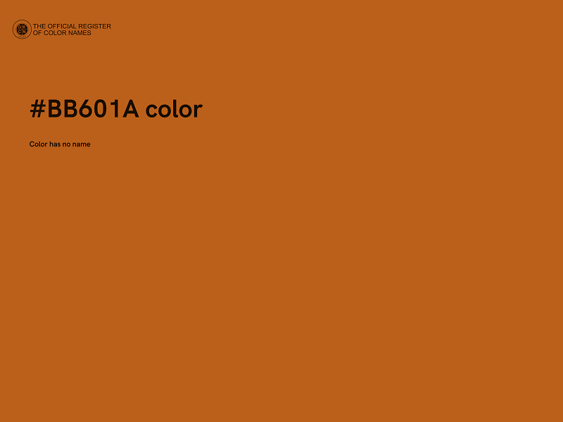 #BB601A color image