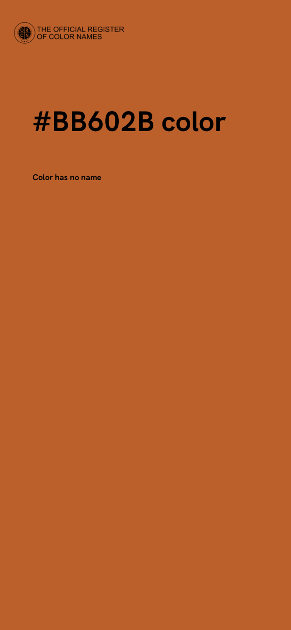 #BB602B color image