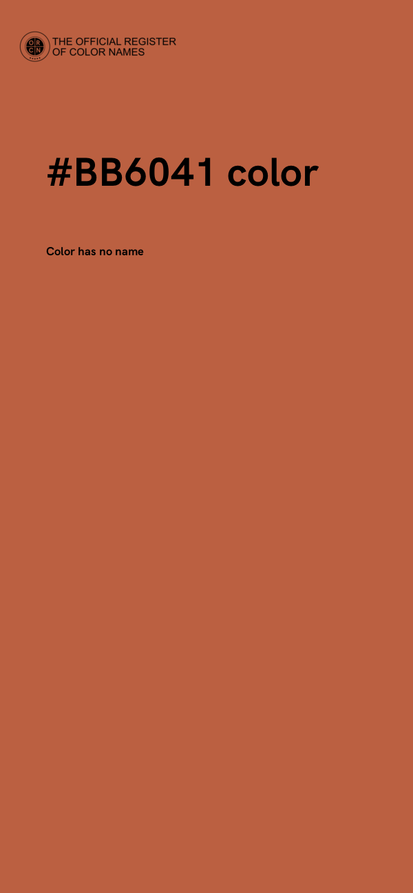 #BB6041 color image