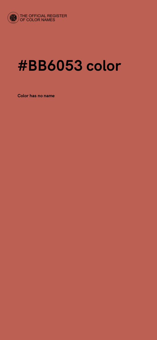 #BB6053 color image