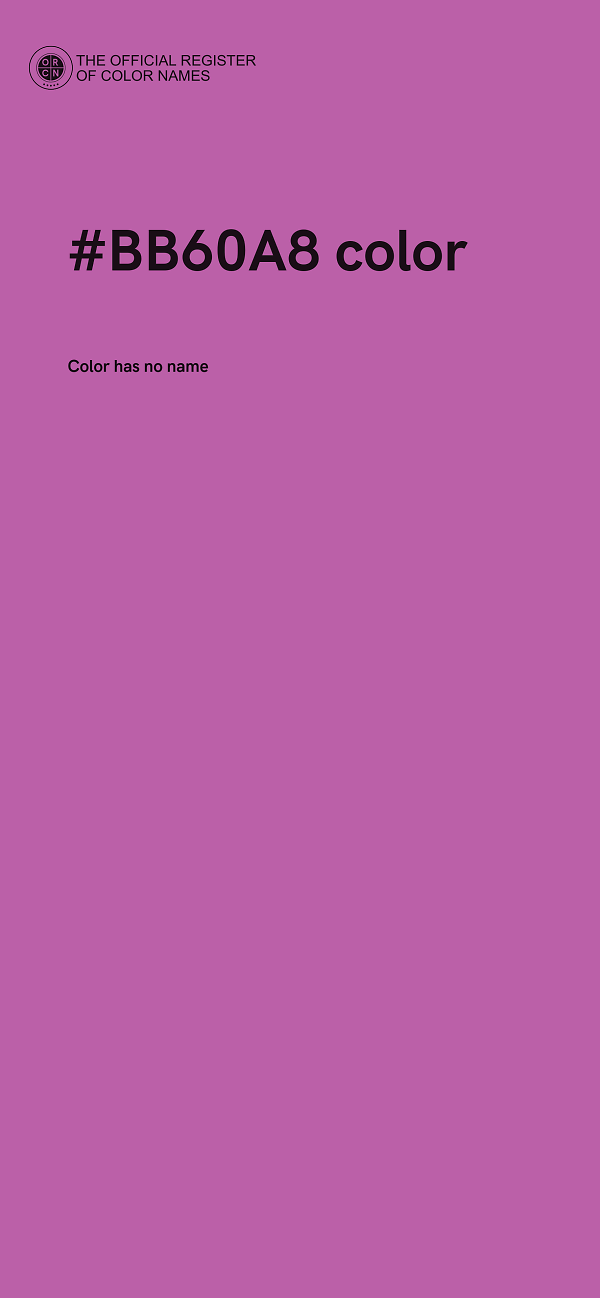 #BB60A8 color image