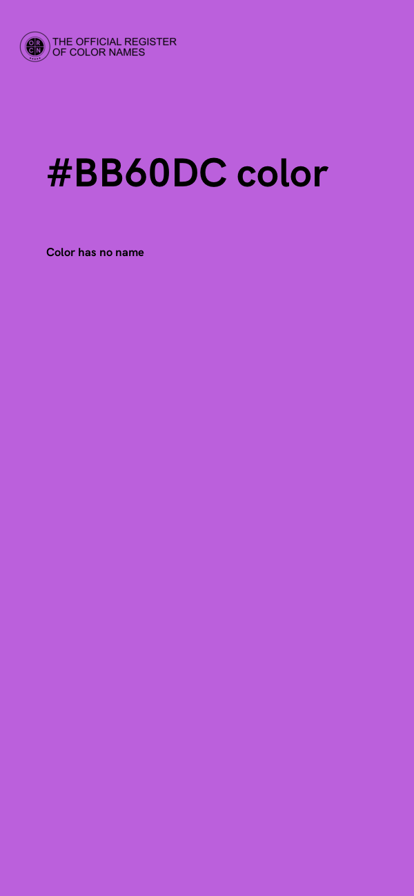 #BB60DC color image