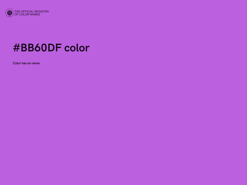 #BB60DF color image