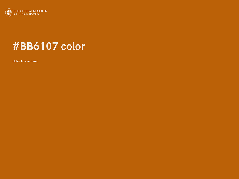 #BB6107 color image