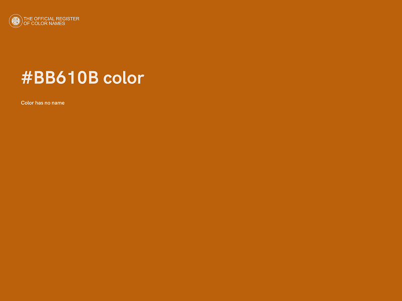 #BB610B color image