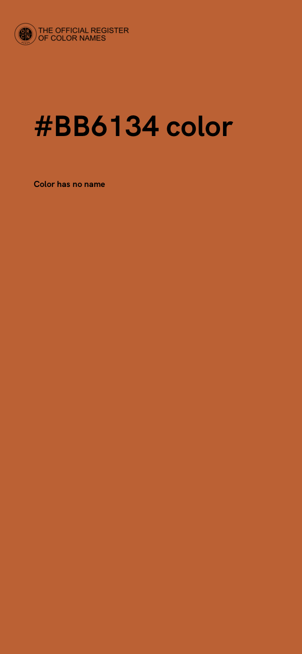 #BB6134 color image