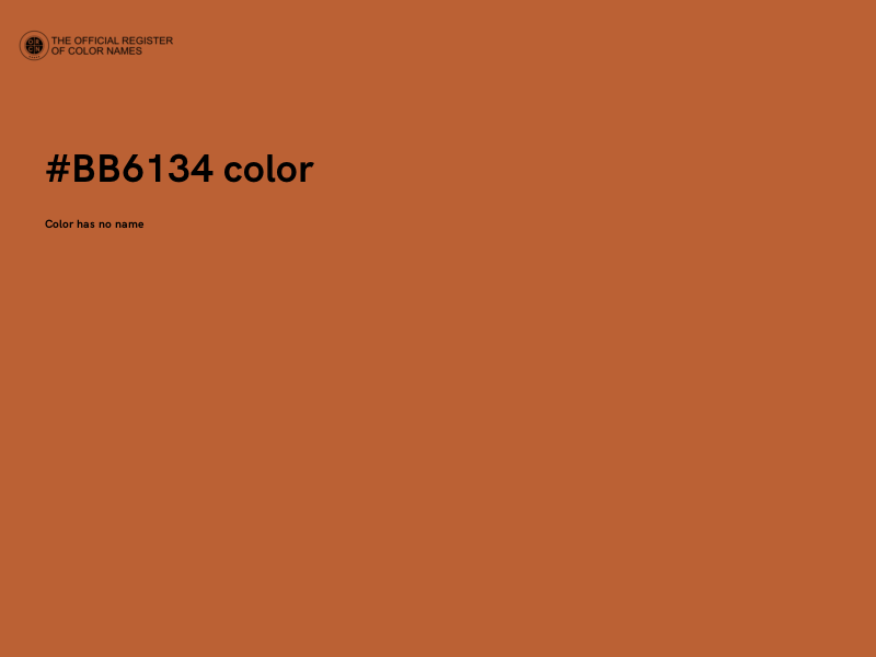 #BB6134 color image