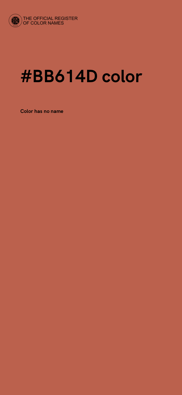 #BB614D color image