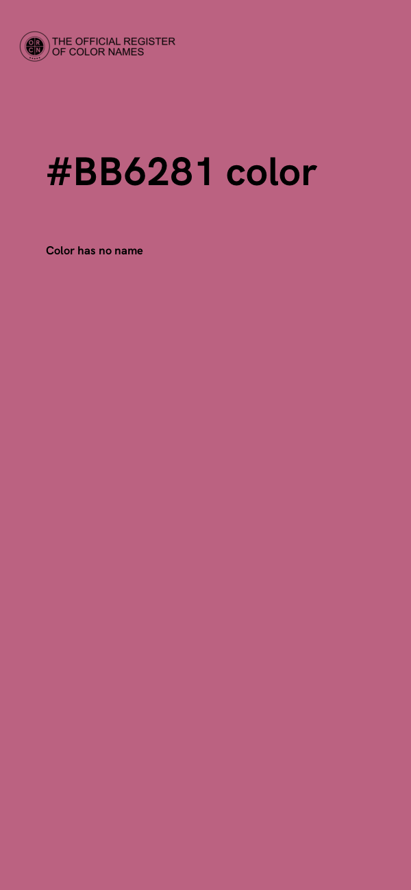#BB6281 color image