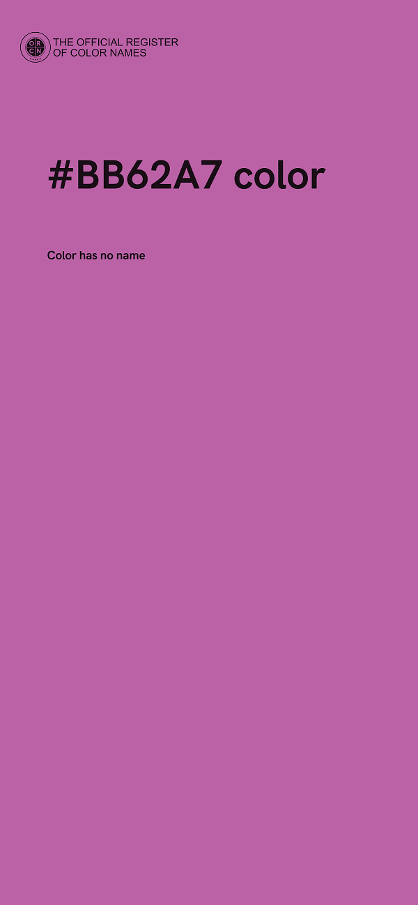 #BB62A7 color image