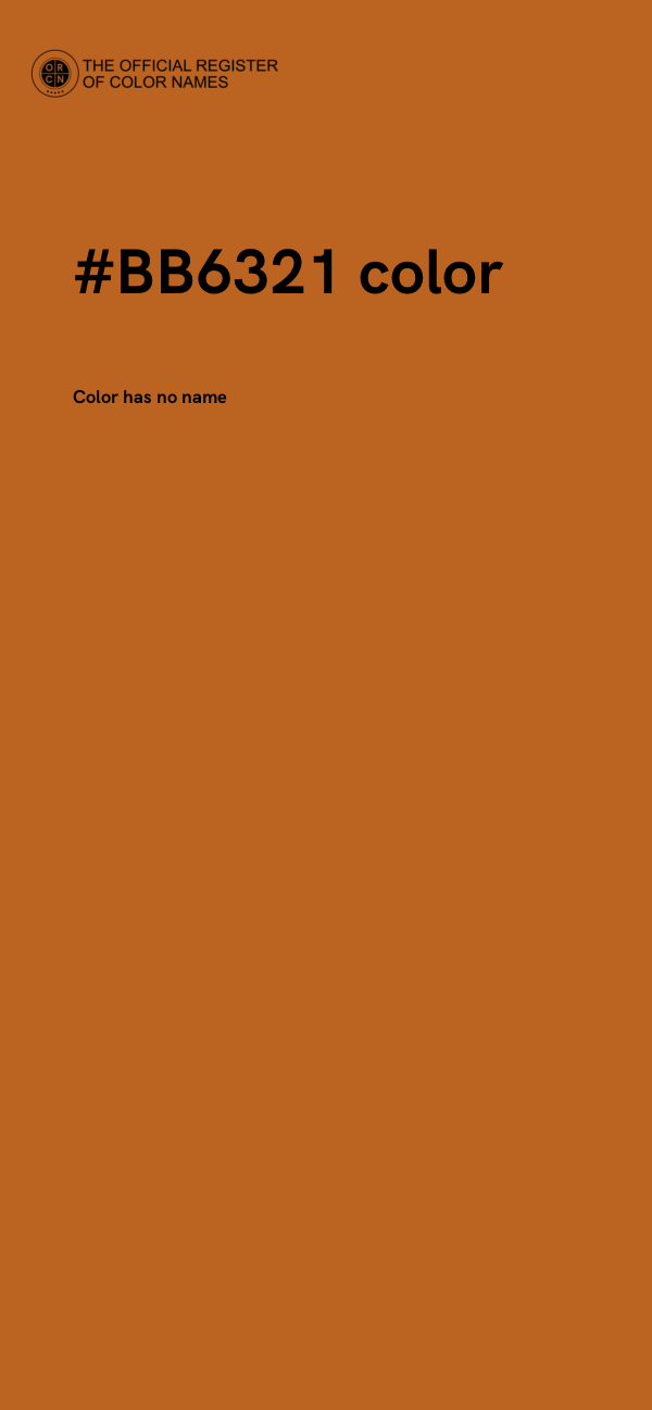 #BB6321 color image