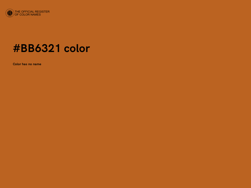 #BB6321 color image