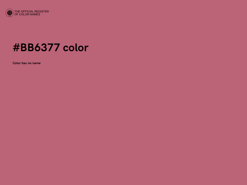 #BB6377 color image