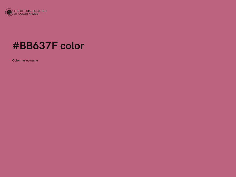 #BB637F color image