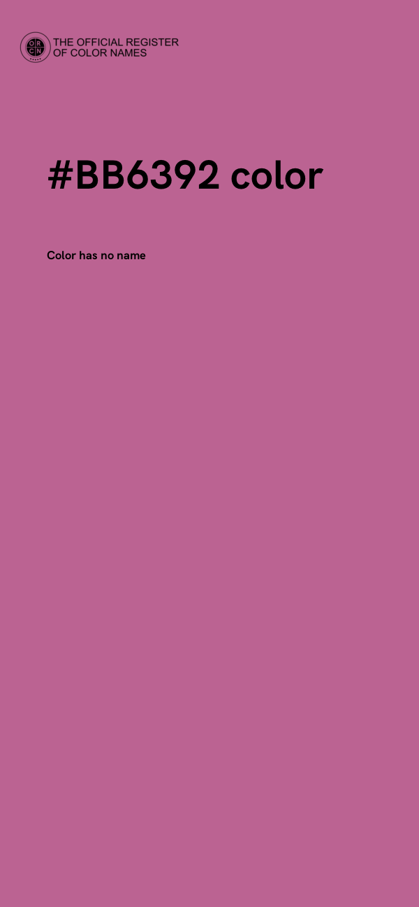 #BB6392 color image