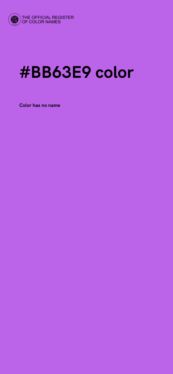 #BB63E9 color image