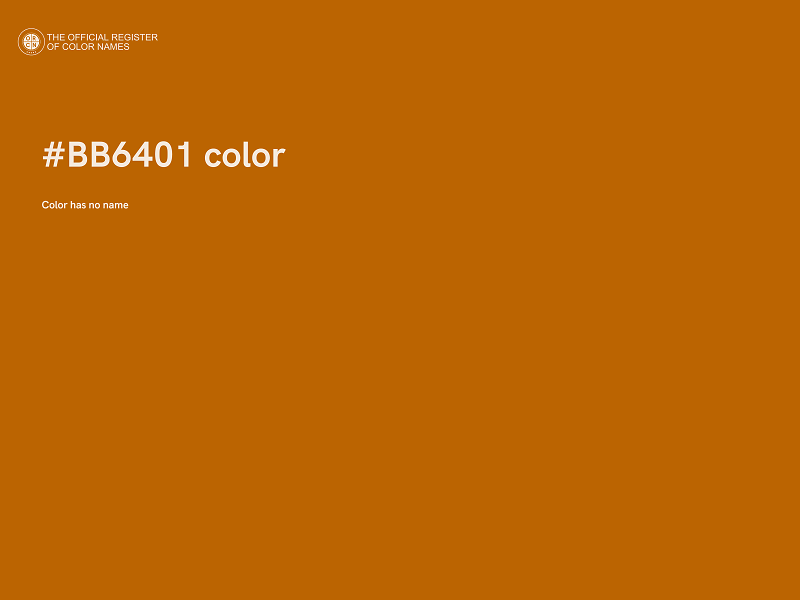 #BB6401 color image