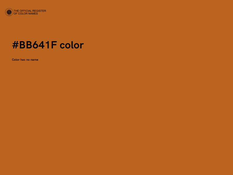 #BB641F color image