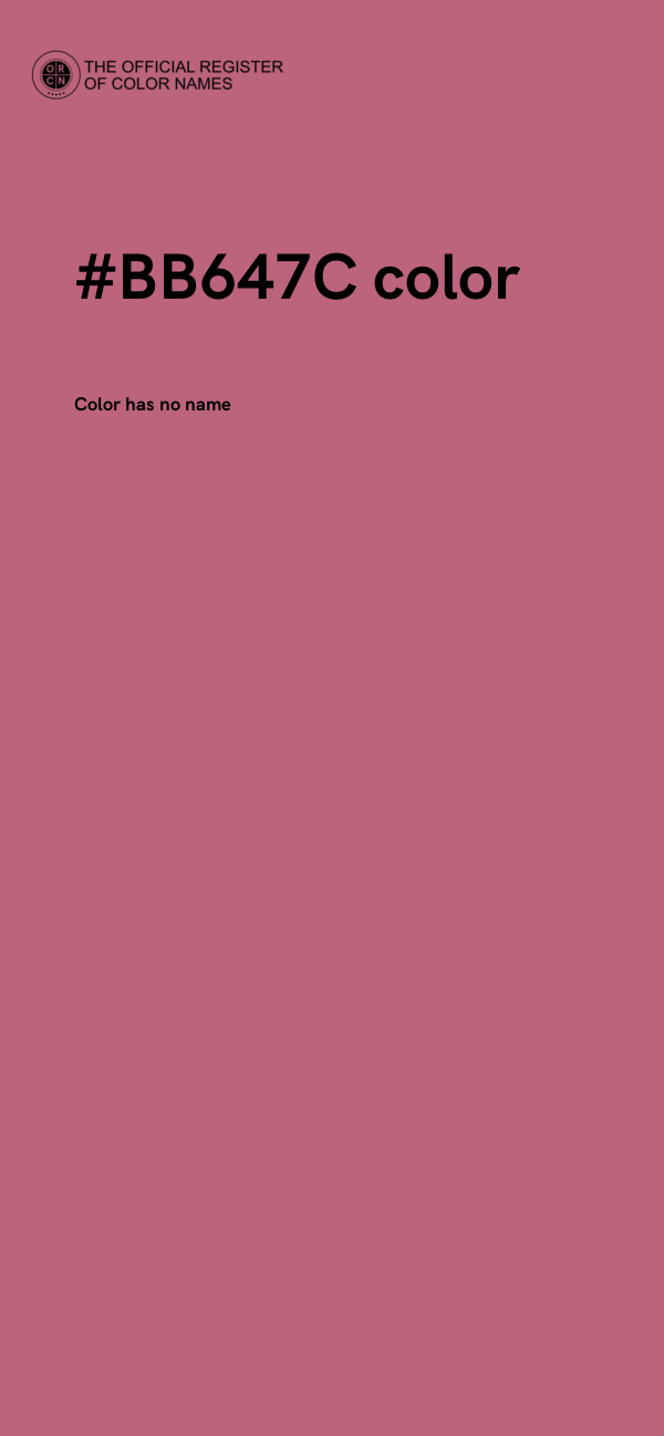 #BB647C color image