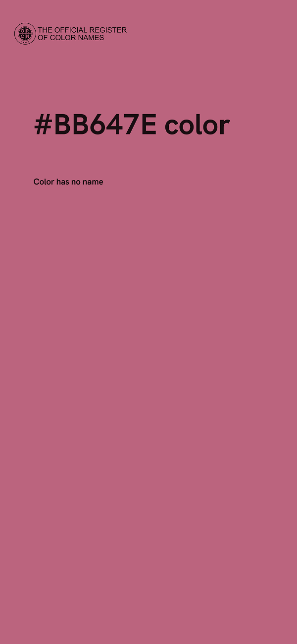 #BB647E color image