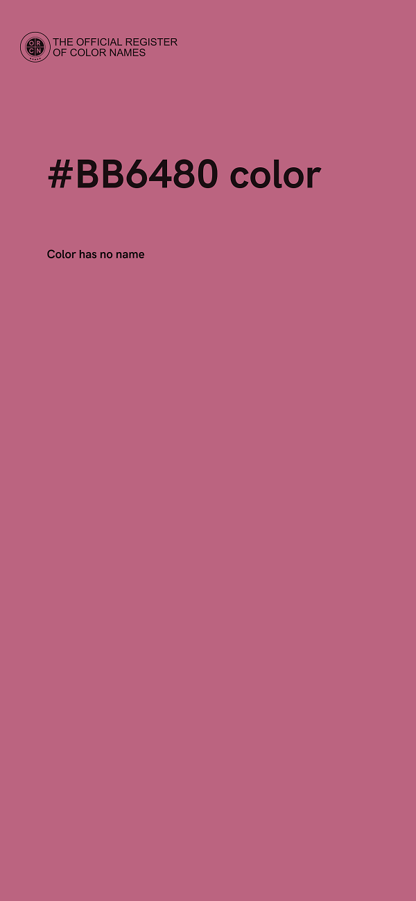 #BB6480 color image