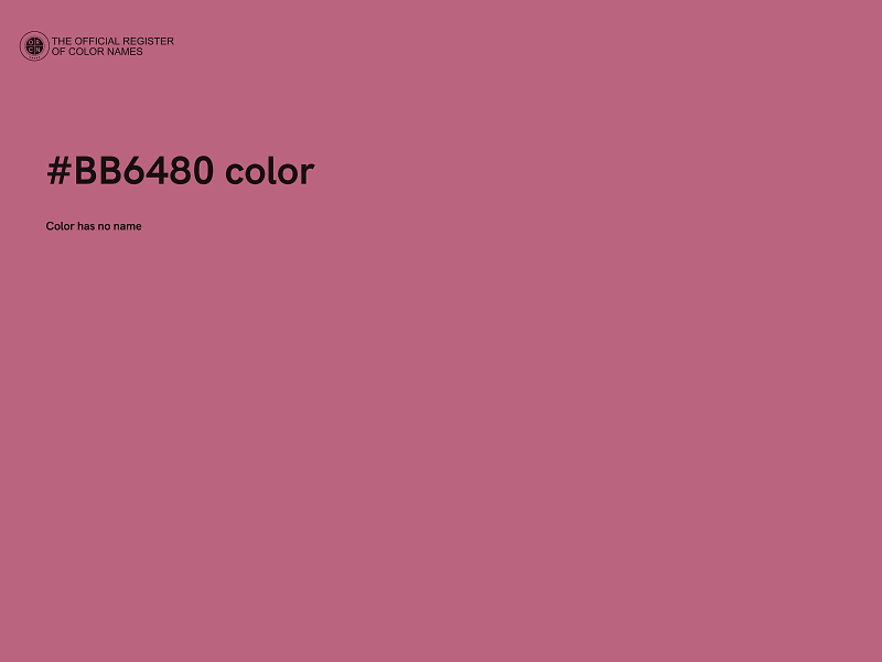 #BB6480 color image