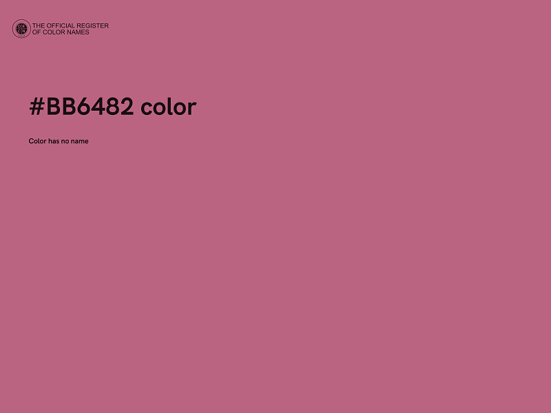 #BB6482 color image