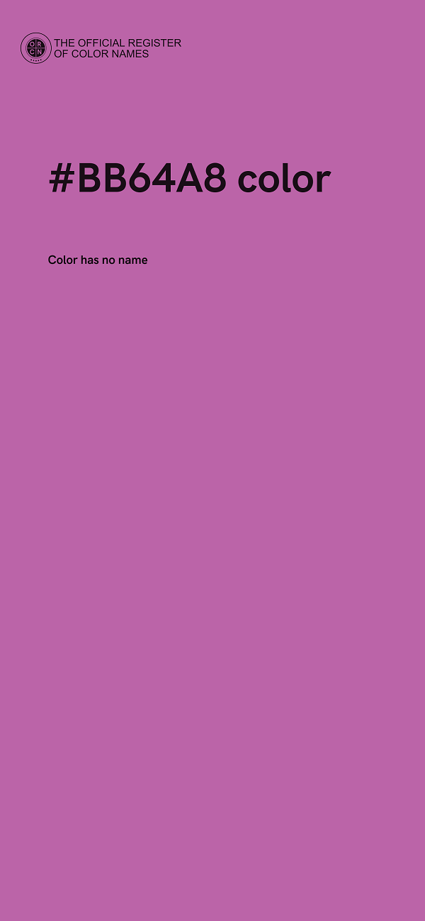 #BB64A8 color image