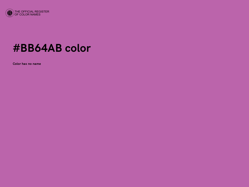 #BB64AB color image