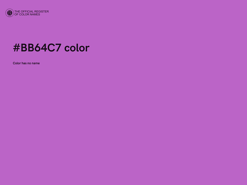 #BB64C7 color image