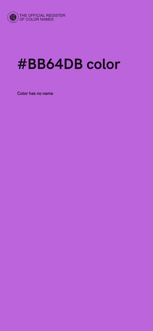 #BB64DB color image