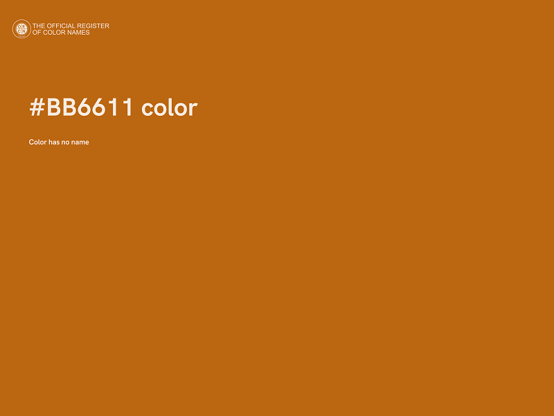 #BB6611 color image