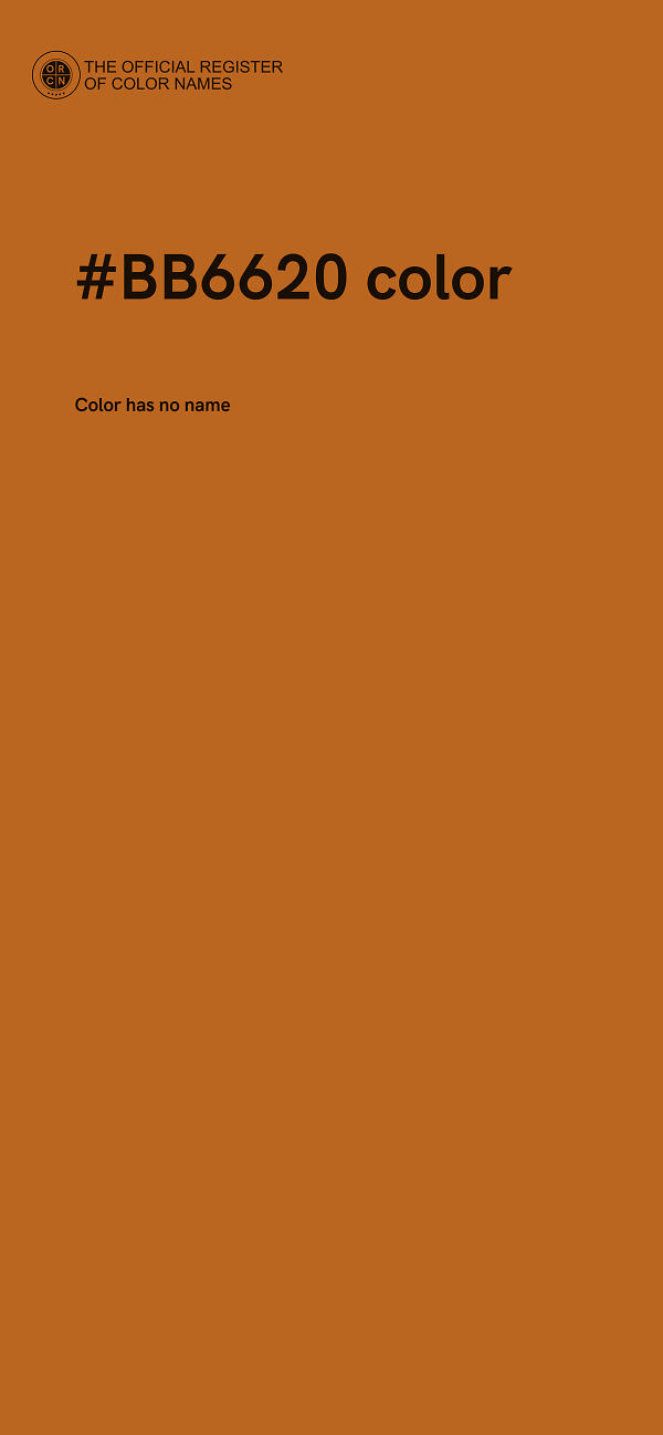 #BB6620 color image
