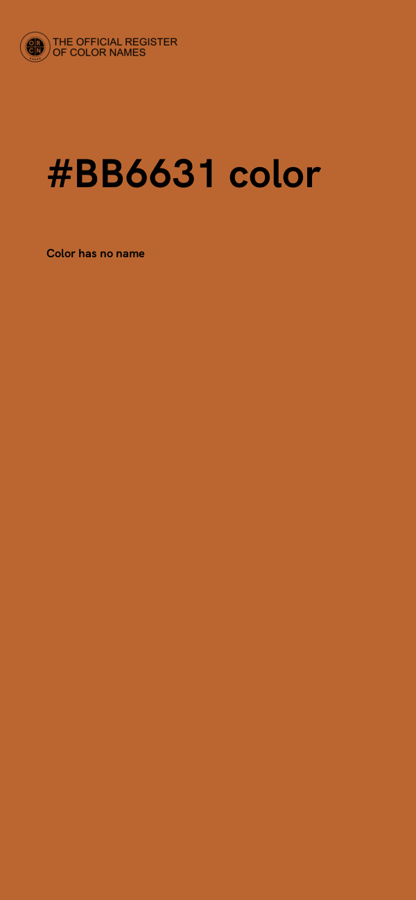 #BB6631 color image