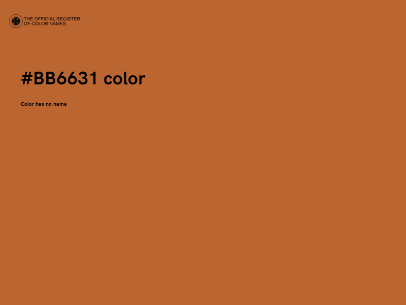 #BB6631 color image