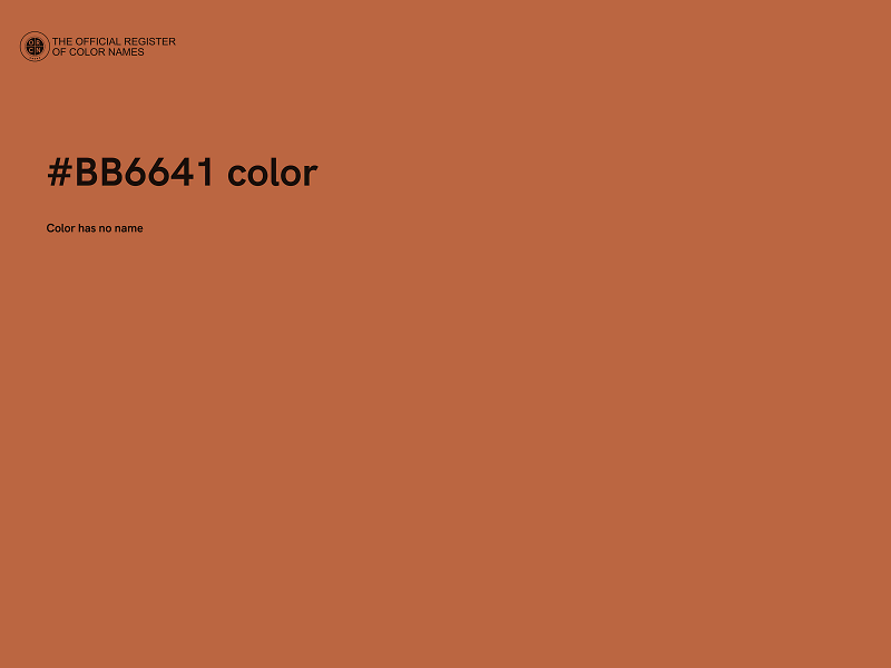 #BB6641 color image