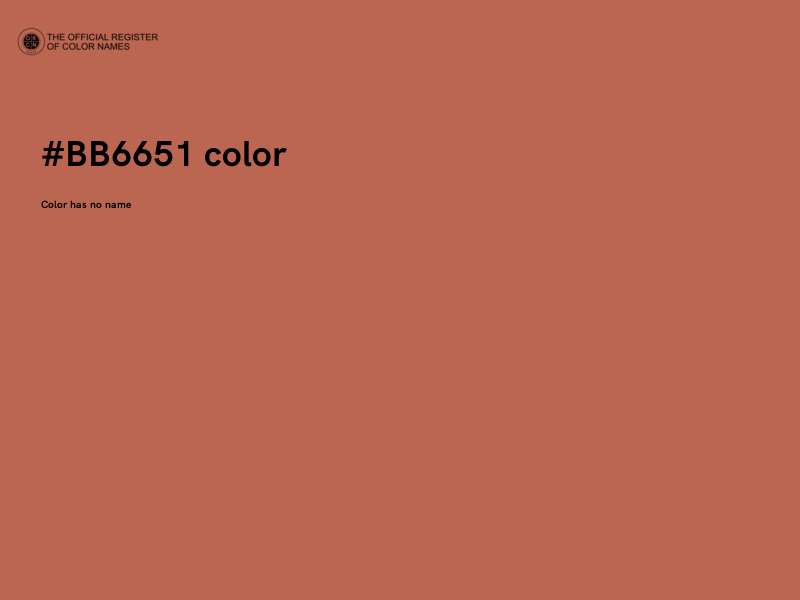 #BB6651 color image