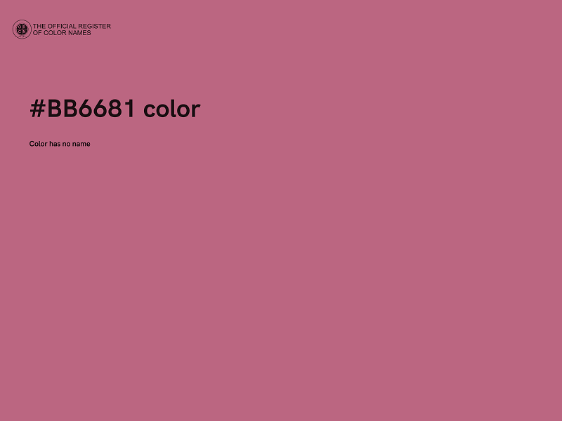 #BB6681 color image