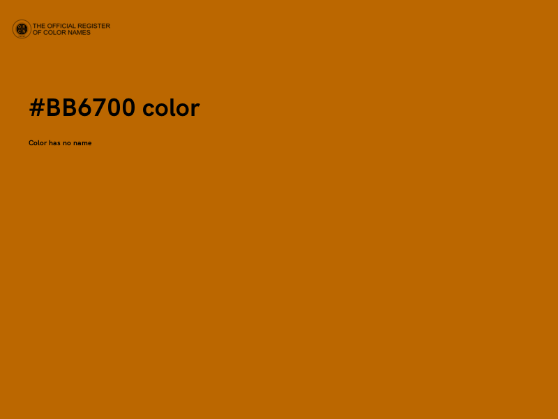 #BB6700 color image