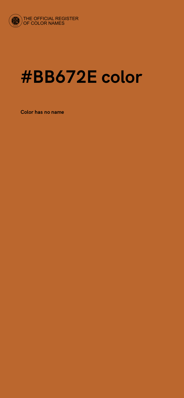 #BB672E color image