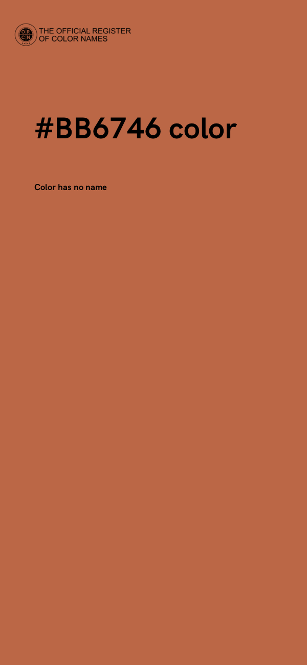 #BB6746 color image