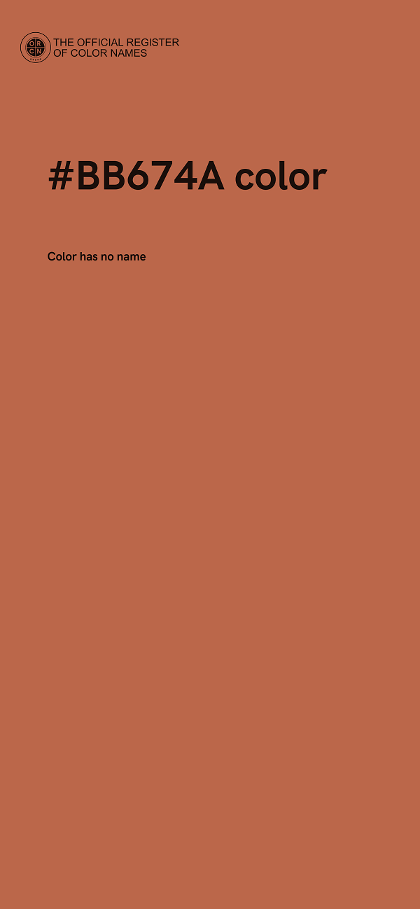 #BB674A color image