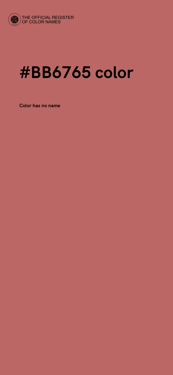 #BB6765 color image