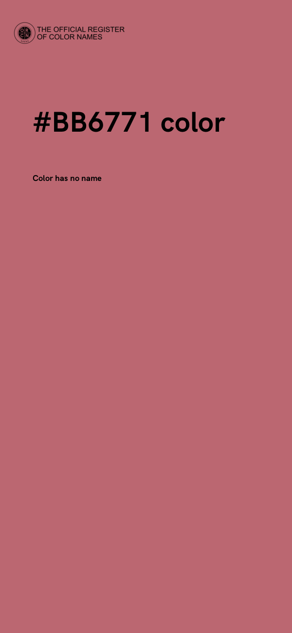 #BB6771 color image